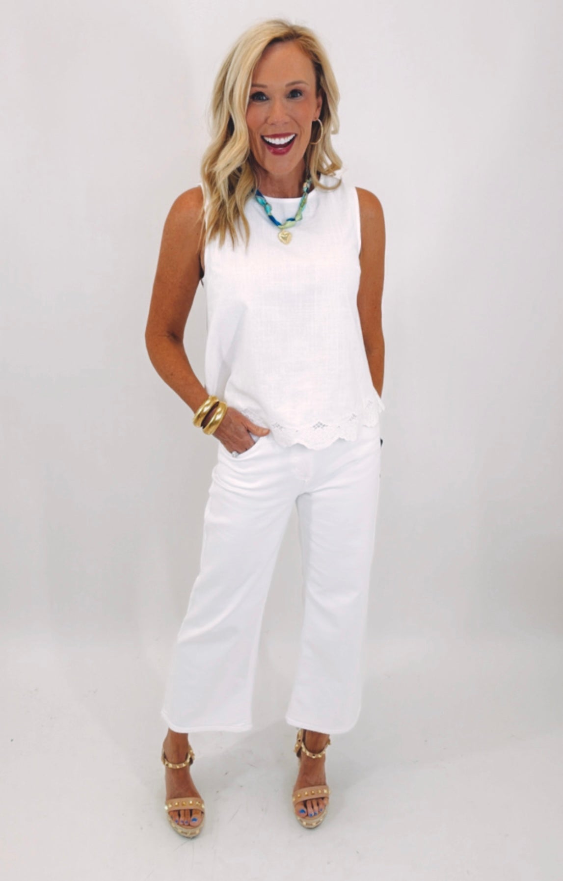 Petal Hem Tank (white)
