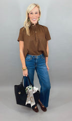 Sweet on Suede Top (brown)