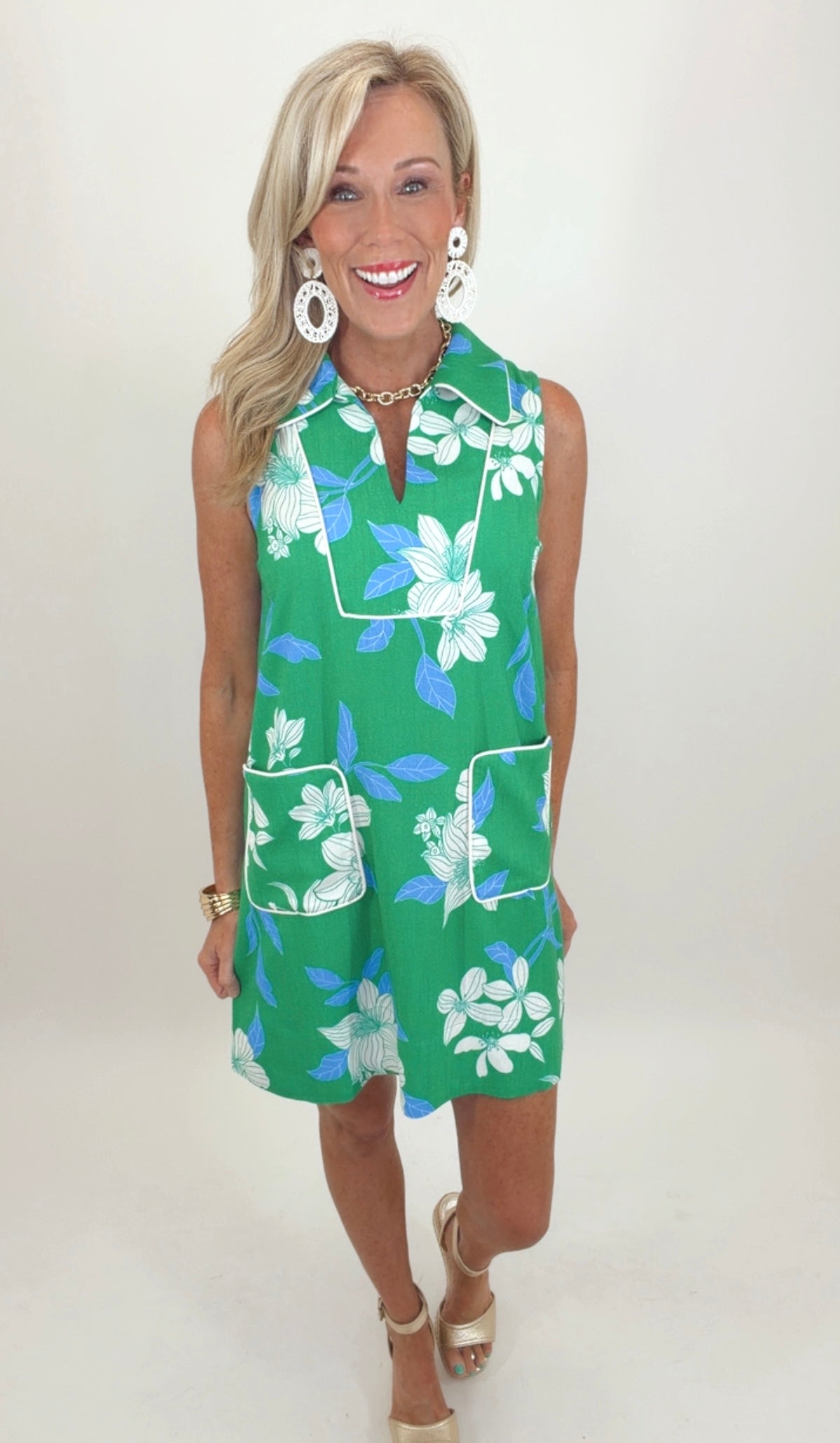 Social Hour Dress (green)