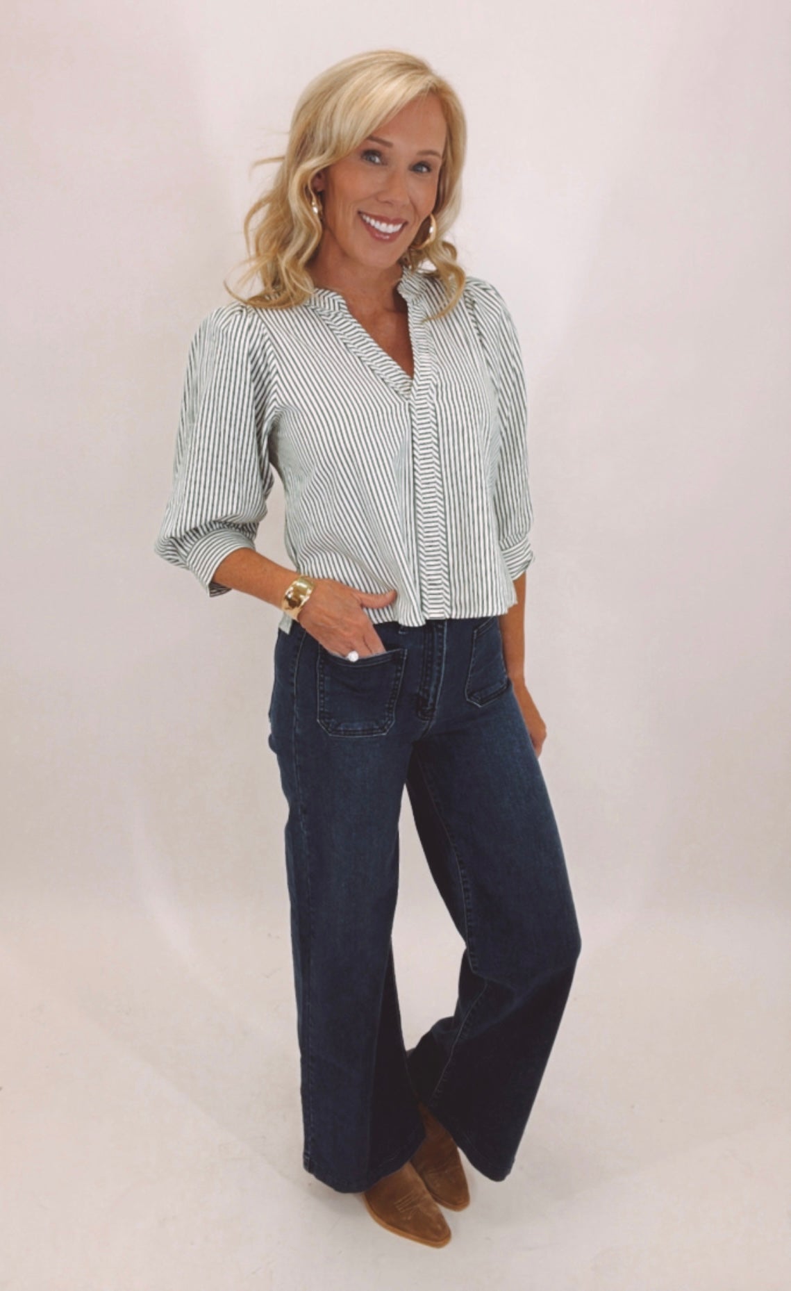 Fine Line Top (green)