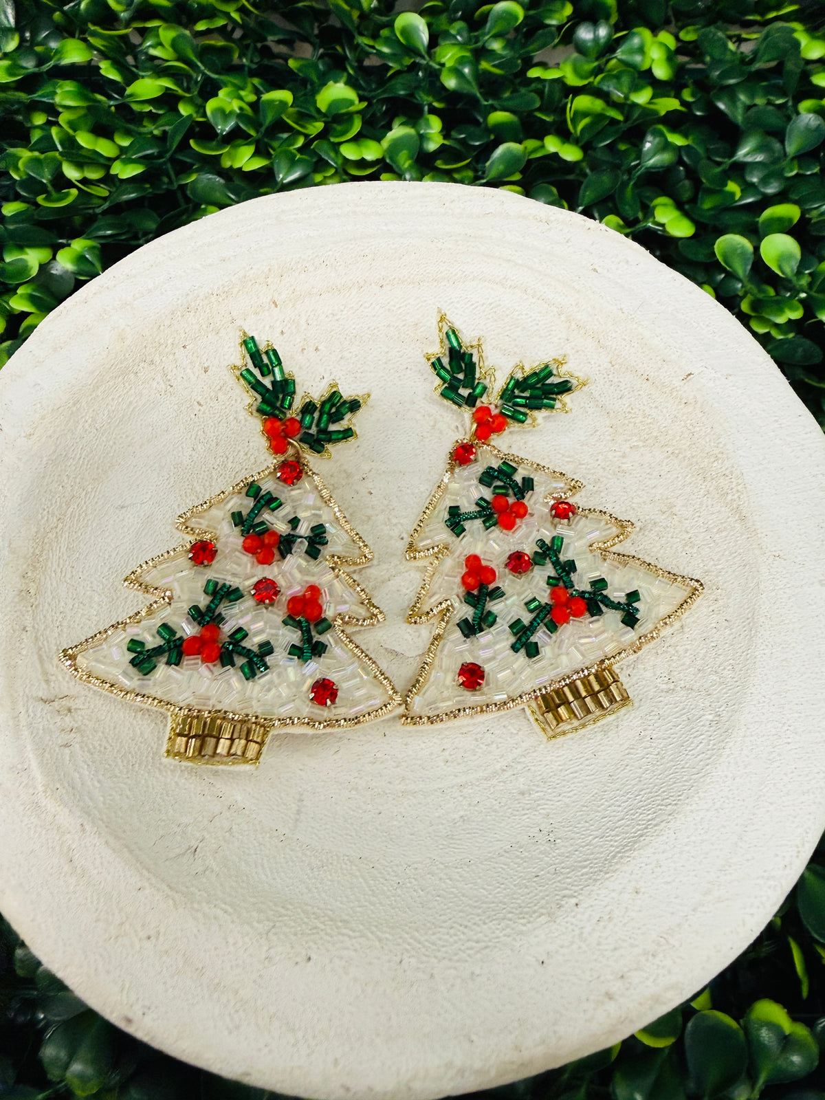 Holly & Glimmer Tree Earrings