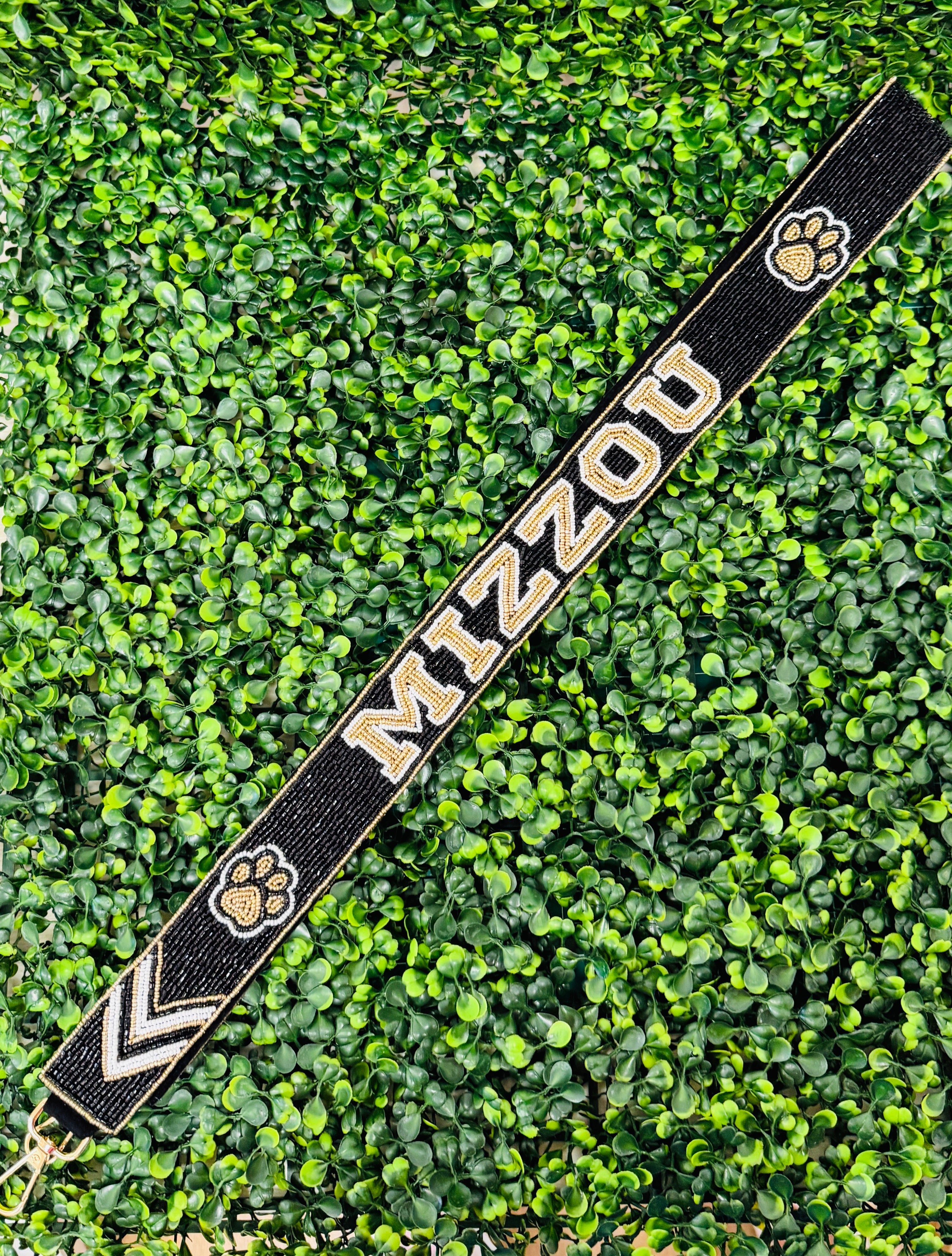 Mizzou Beaded Guitar Strap