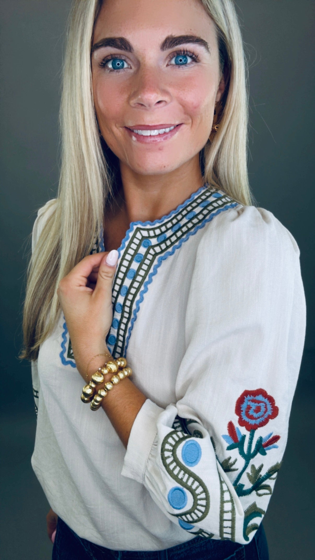 Canyon Bloom Top (ecru)