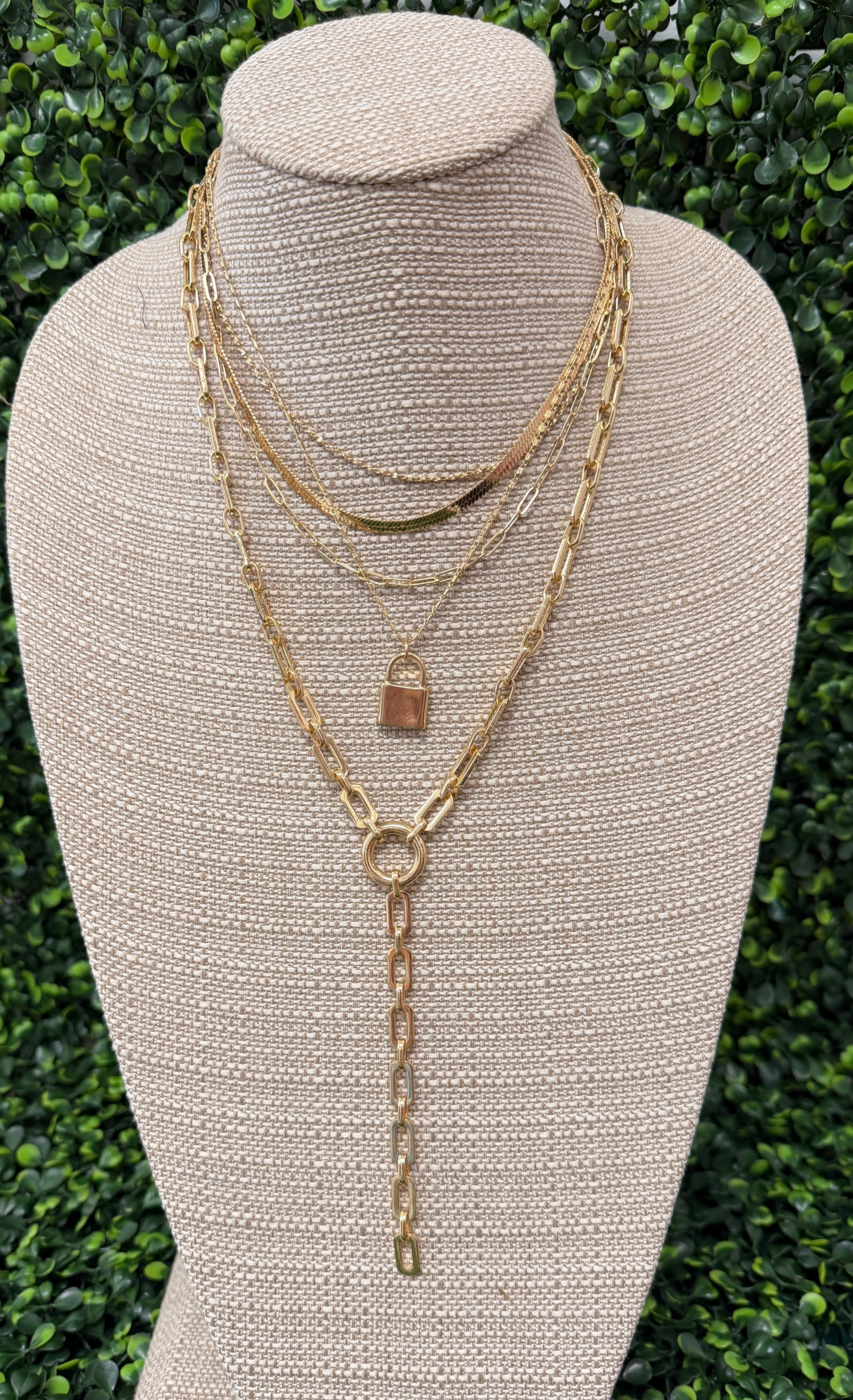 Lock & Layer Necklace