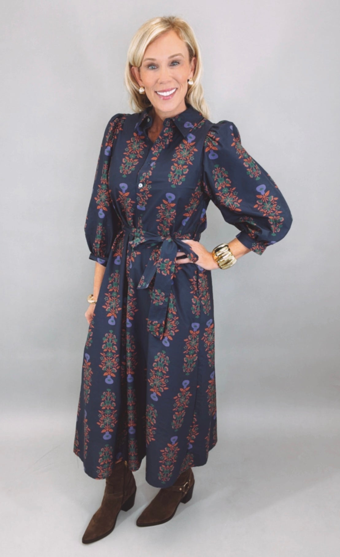 Storyline Midi Dress (navy)