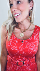 Summer Social Midi Dress (red)