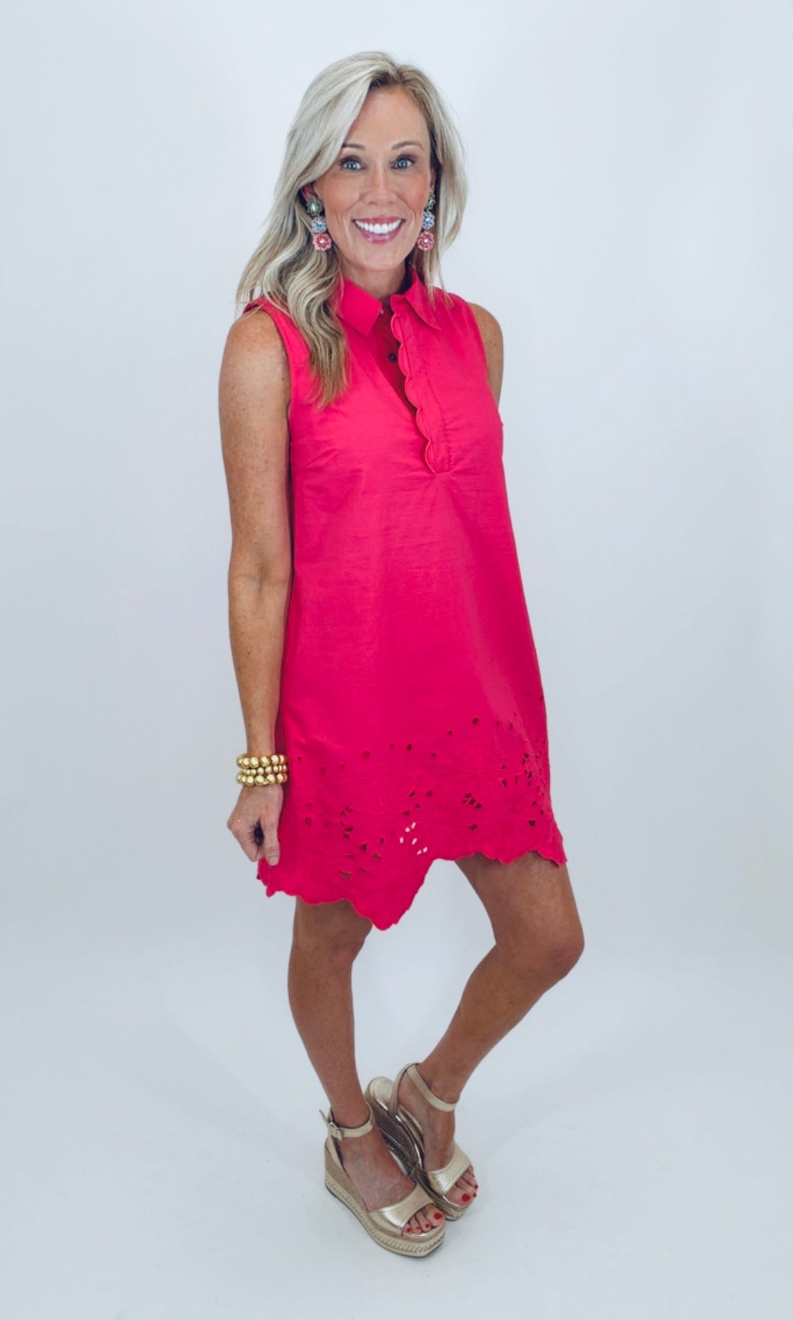 Amalfi Afternoon Dress (hot pink)