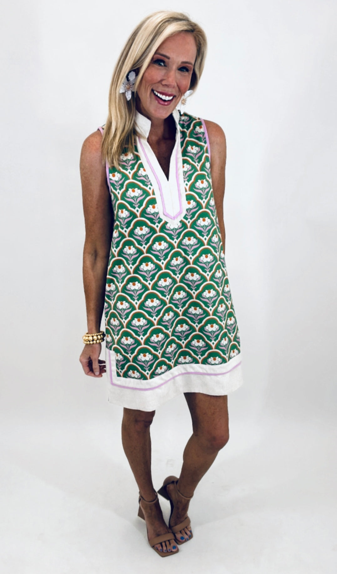 Bright Side Shift Dress (green)