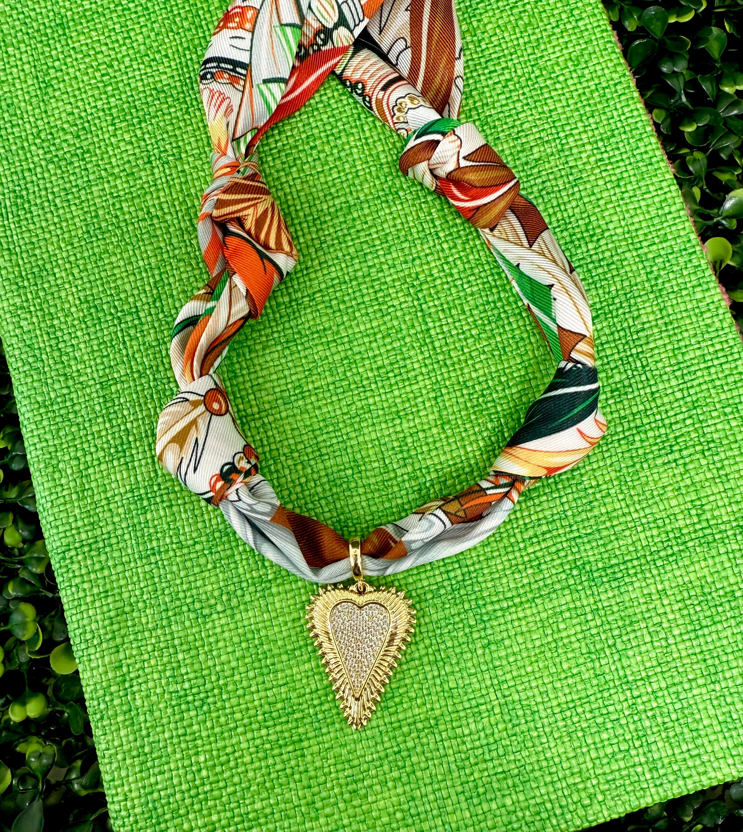 Edge of My Heart Scarf Necklace