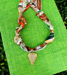 Edge of My Heart Scarf Necklace