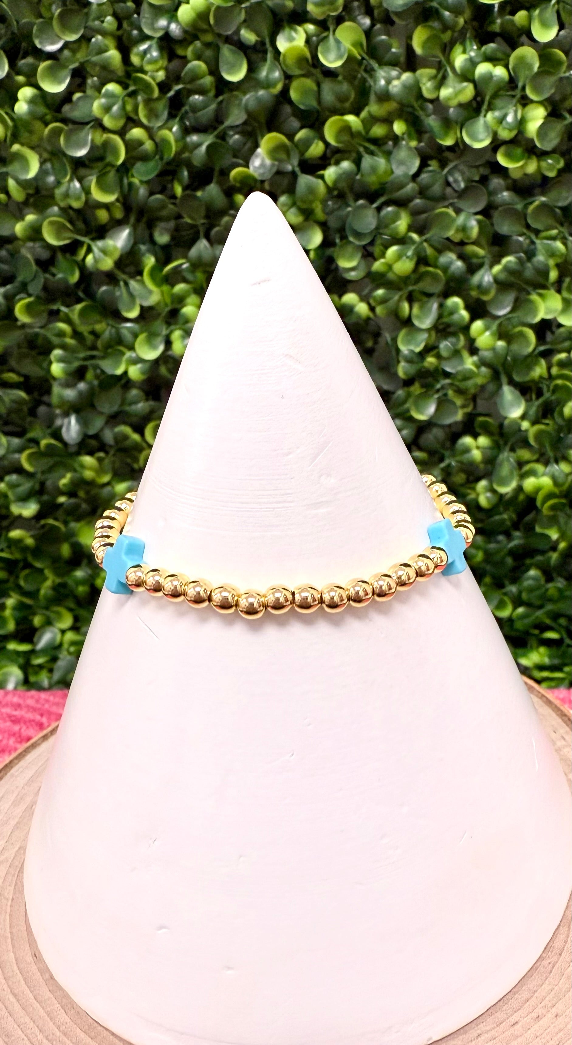 Color Cross Bracelet (Gold Dipped)