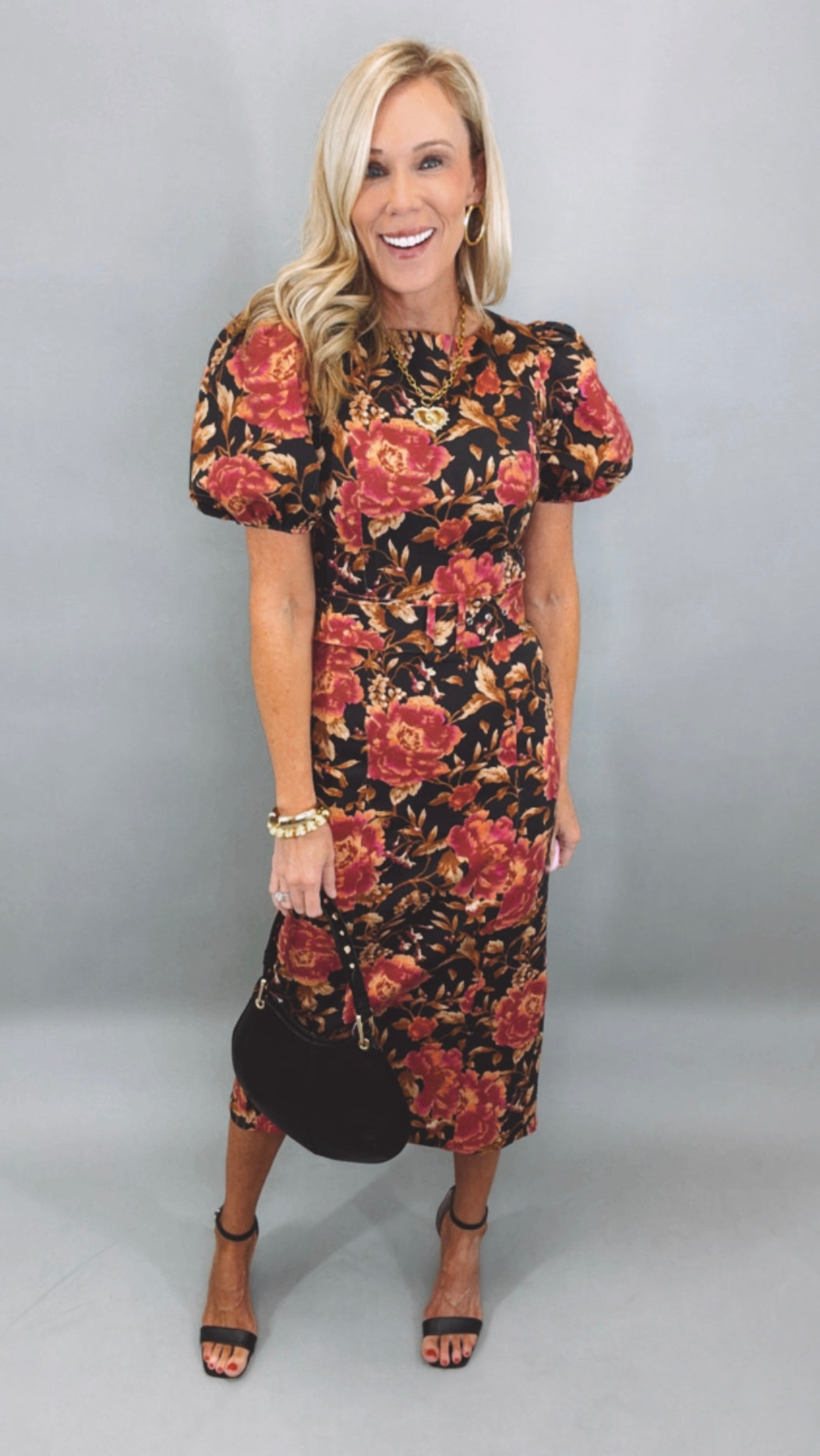 Evening Bloom Midi Dress