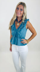Chambray Charm Top