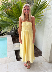 Lemon Daydream Midi Dress