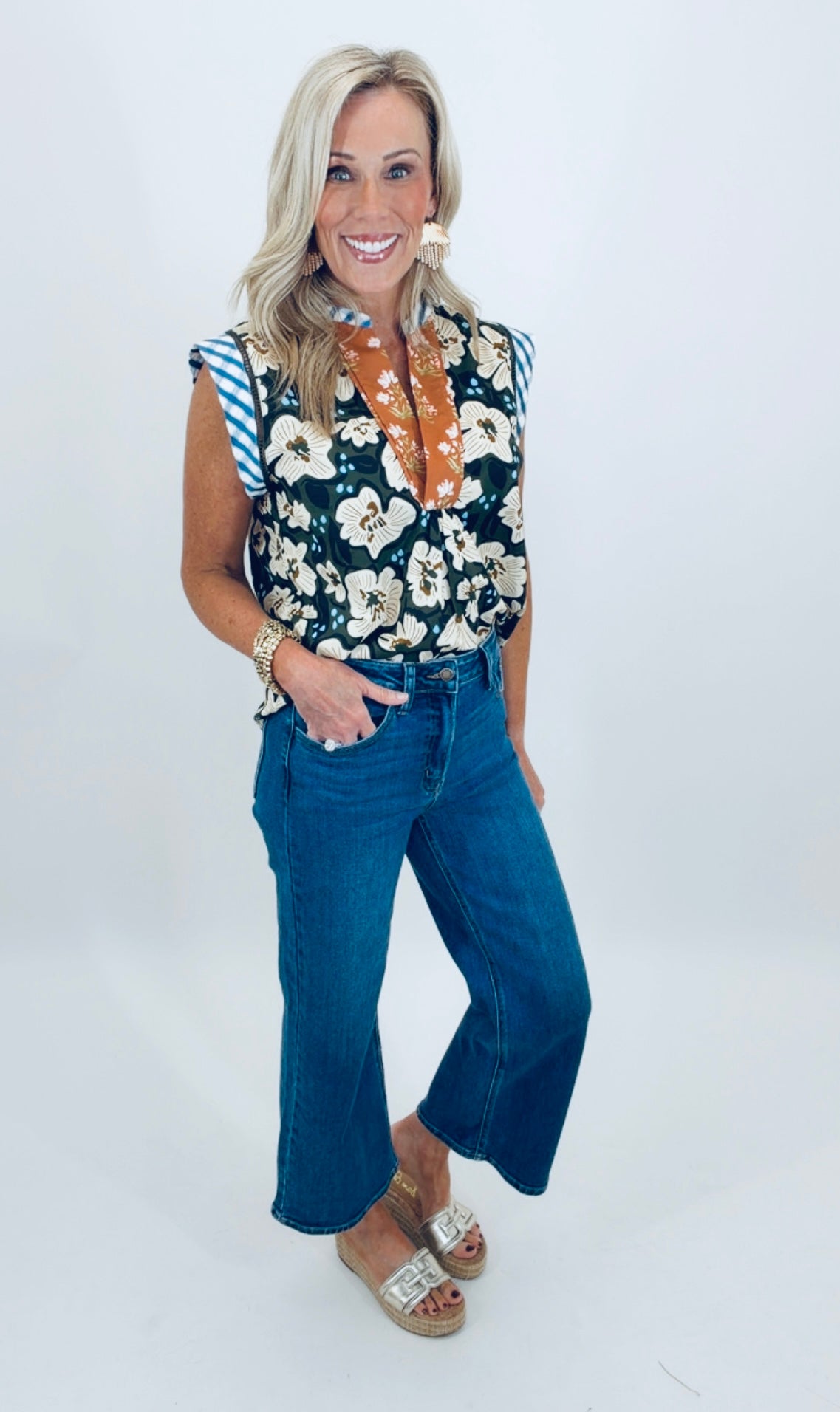 Slim Wide Leg (dark denim)