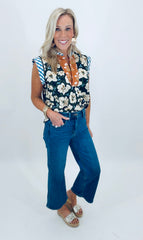 Slim Wide Leg (dark denim)