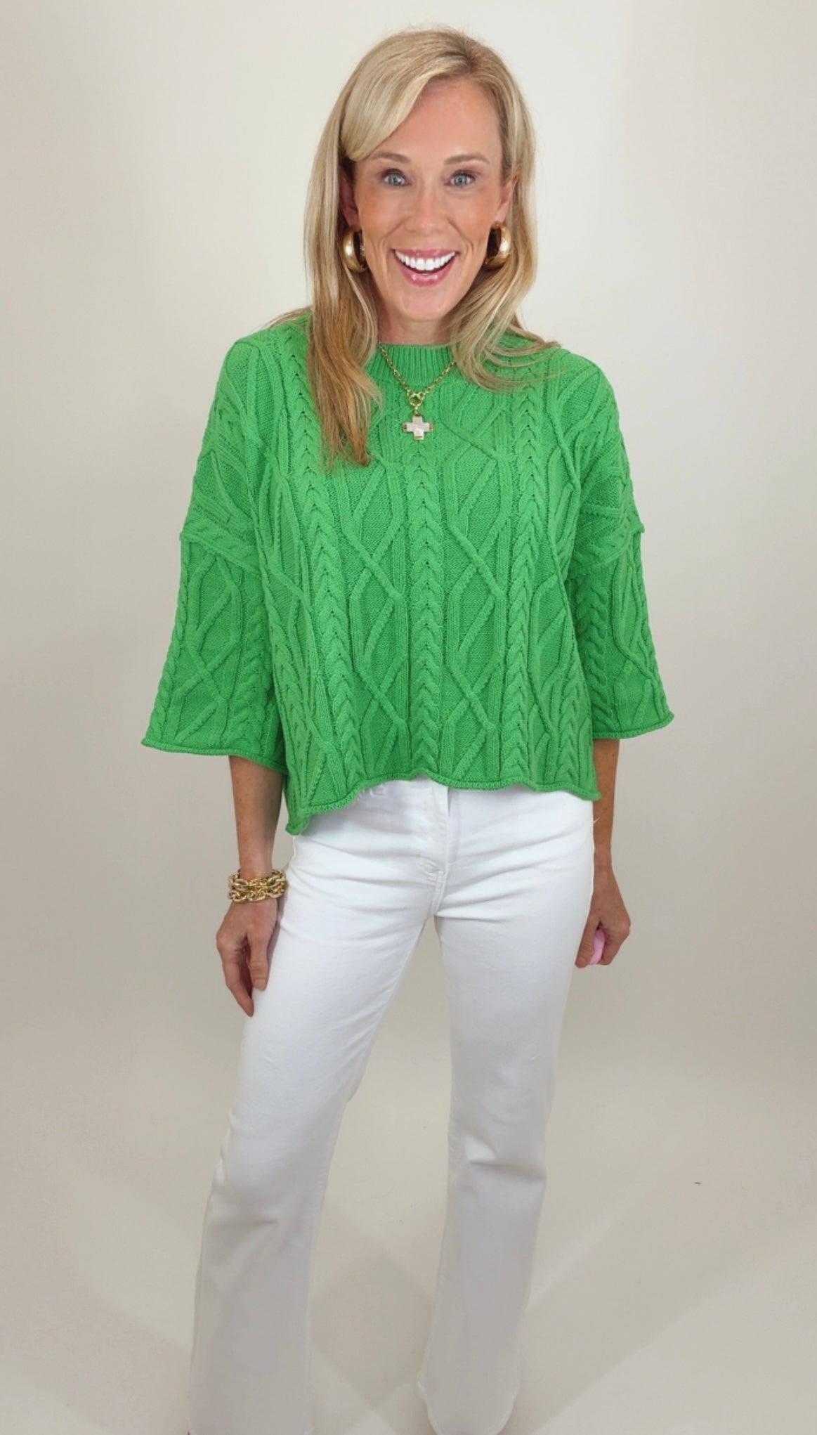 First Class Cable Knit (green)
