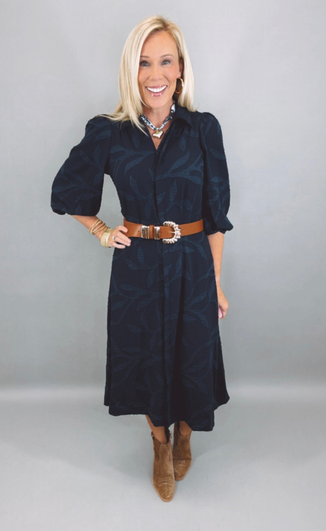 Midnight Botanica Dress