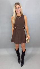 Poised Intent Dress (brown)