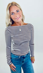 Stripe Tease Top