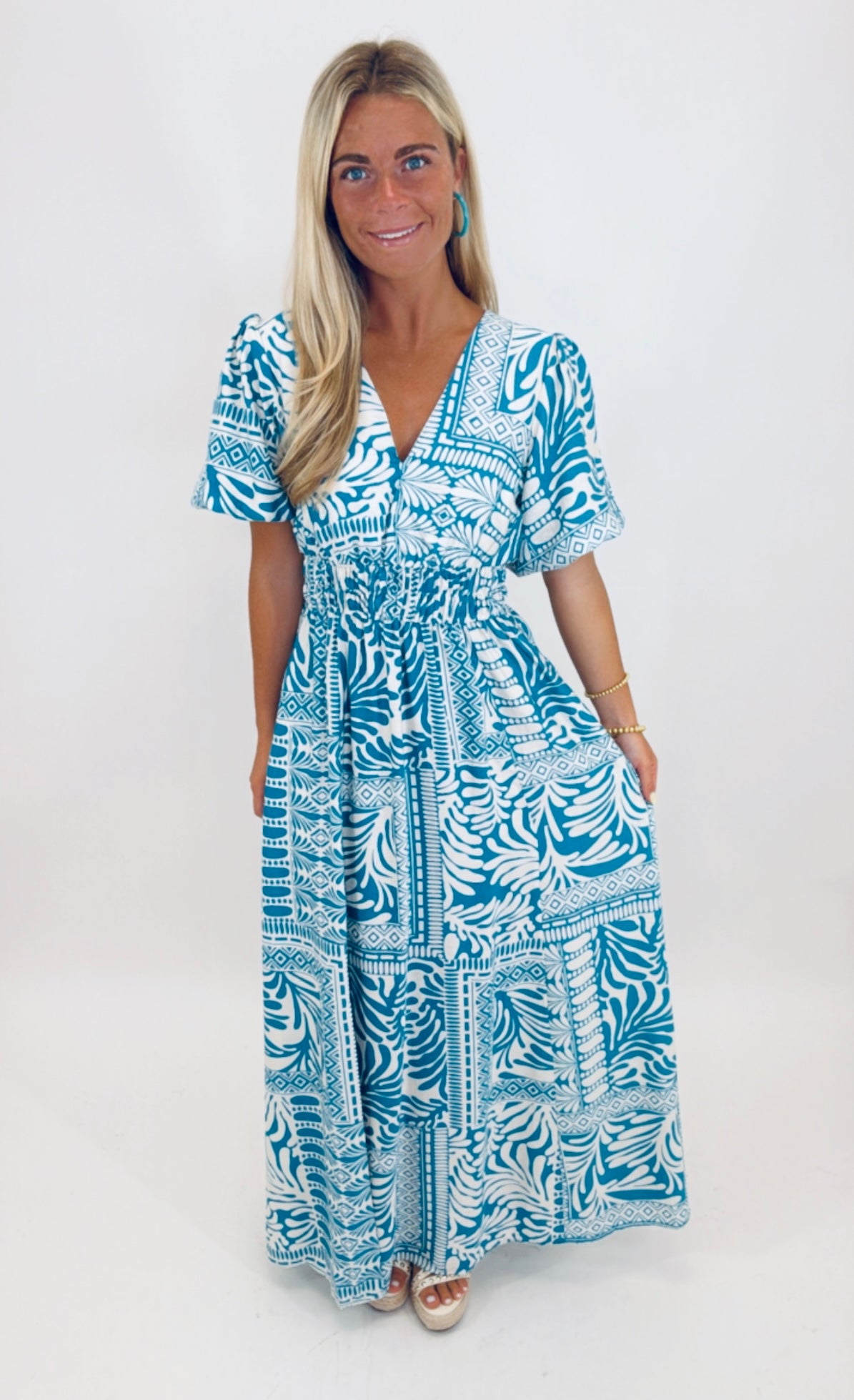 Seaside Bloom Maxi Dress