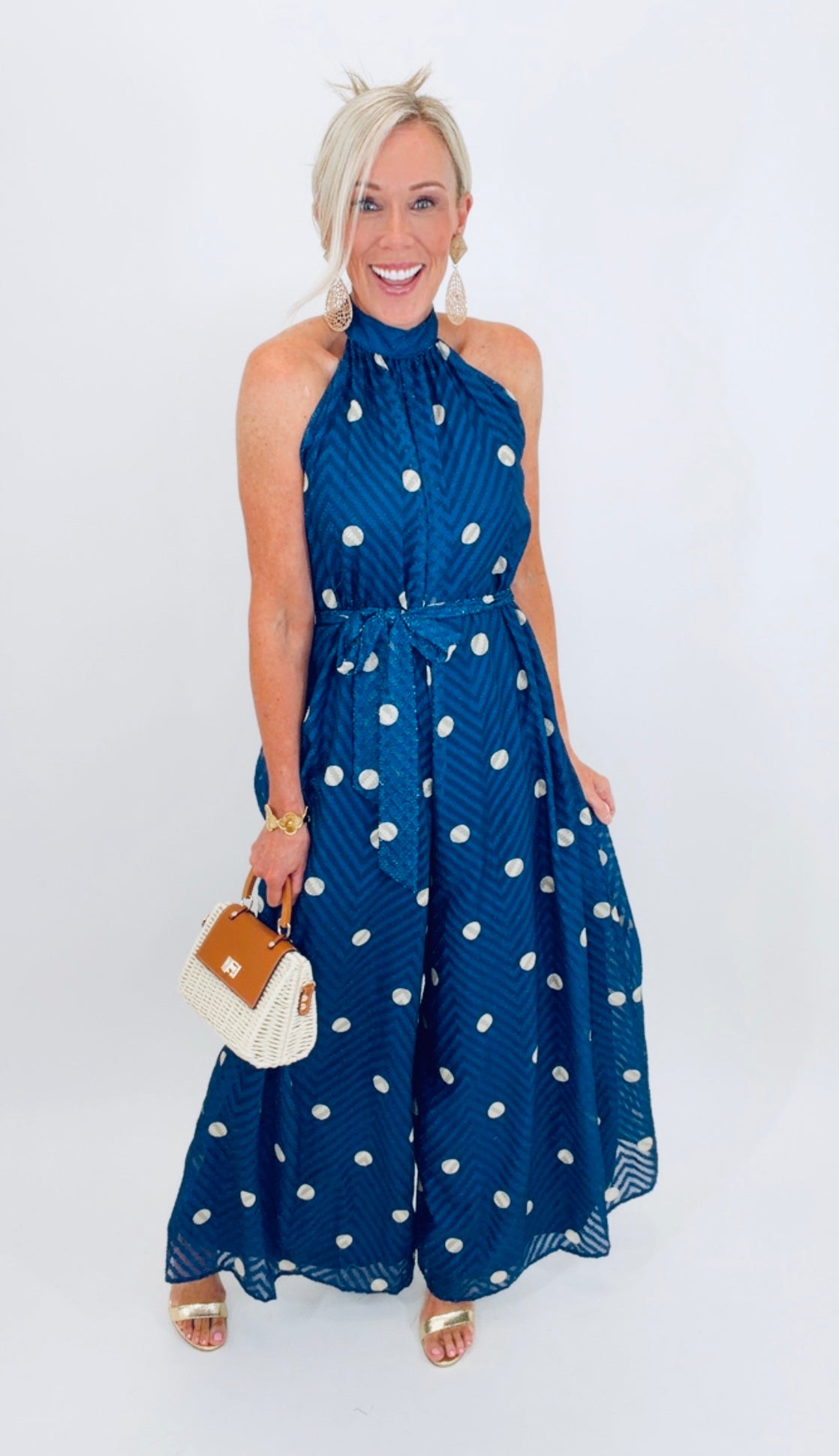 Champagne Dot Jumpsuit