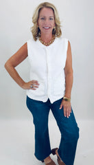 Boardroom to Brunch Vest (off white)
