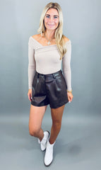 Off the Shoulder Chic Top (khaki)