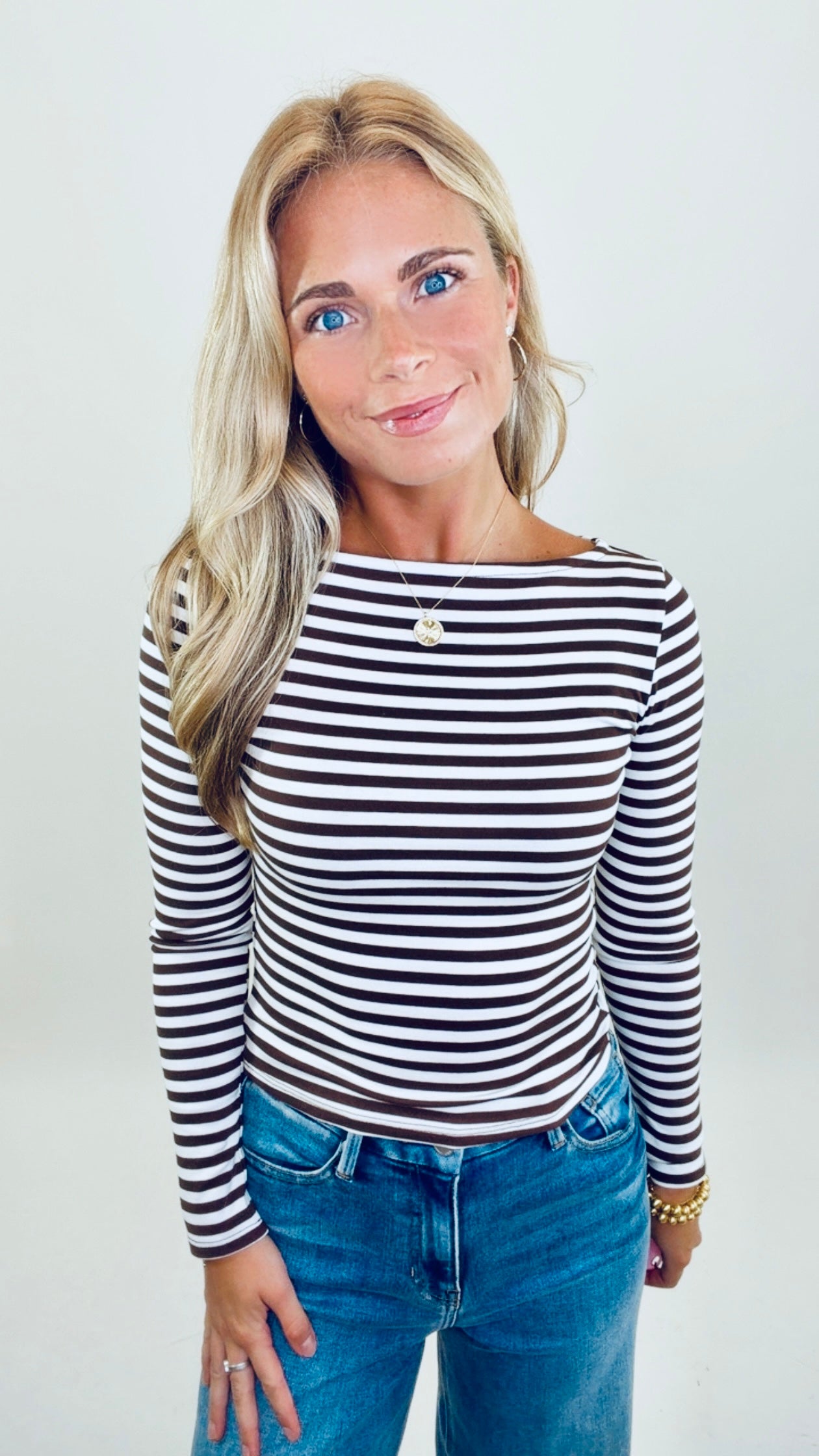 Stripe Tease Top