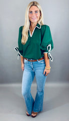 Bow & Bold Blouse (pine)