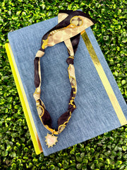 Golden Heart Scarf Necklace