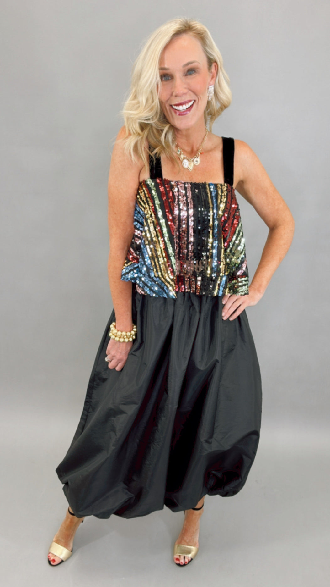 Metallic Bubble Skirt