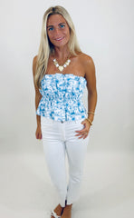 Blue Palmetto Top
