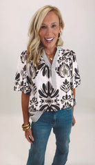 Havana Bloom Top (charcoal)