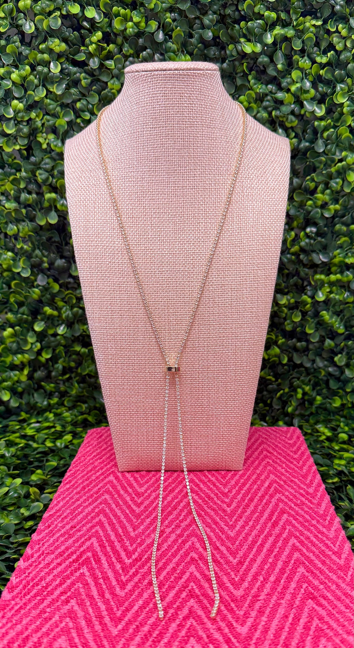 CZ Adjustable Tennis Necklace