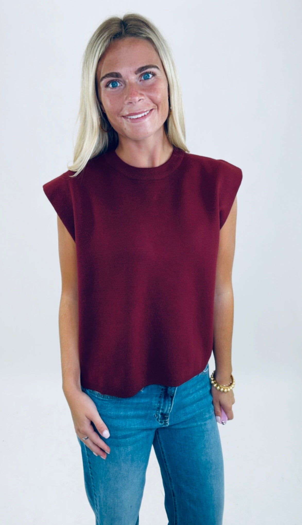 Sleek Sweater Top (burgundy)
