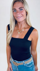 Clean Square Seamless Tank (black)