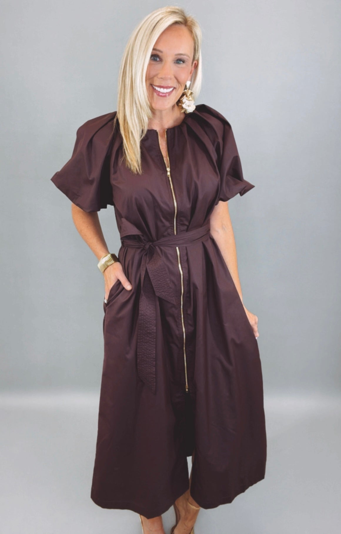 Zip & Sip Midi Dress