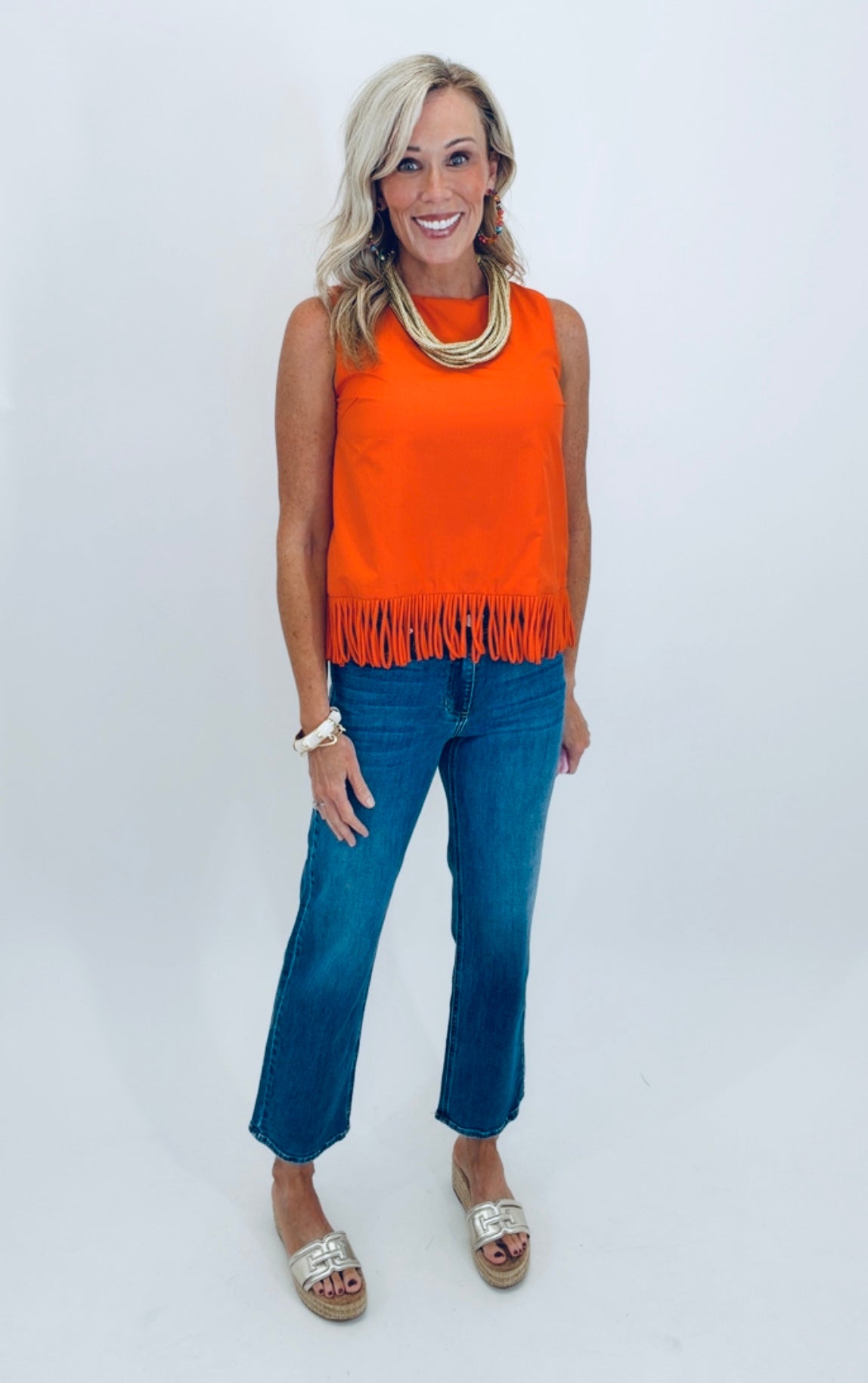 Fringe Benefits Top (orange)