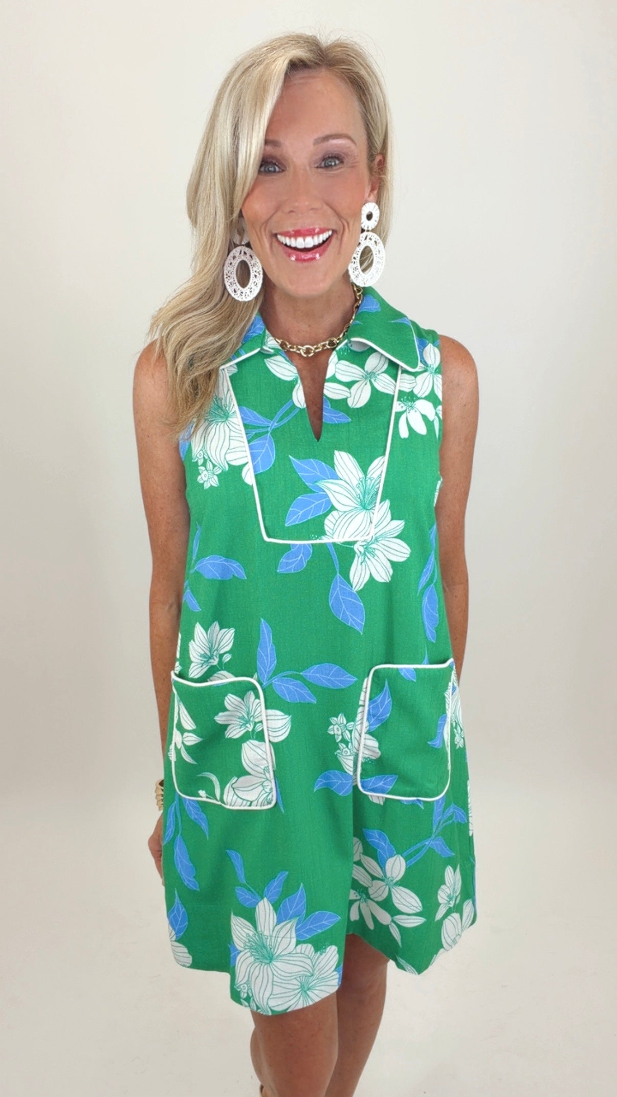 Social Hour Dress (green)