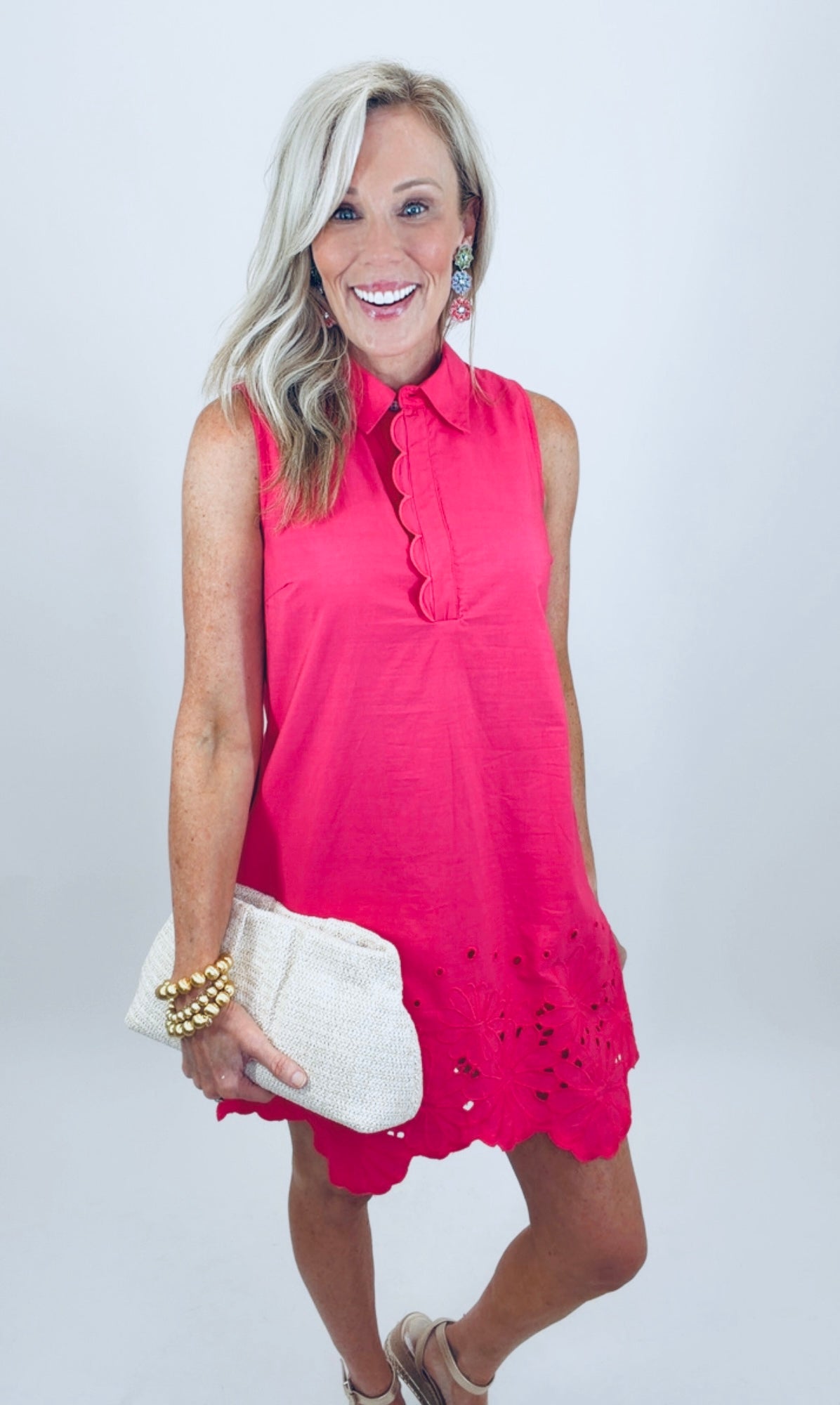 Amalfi Afternoon Dress (hot pink)