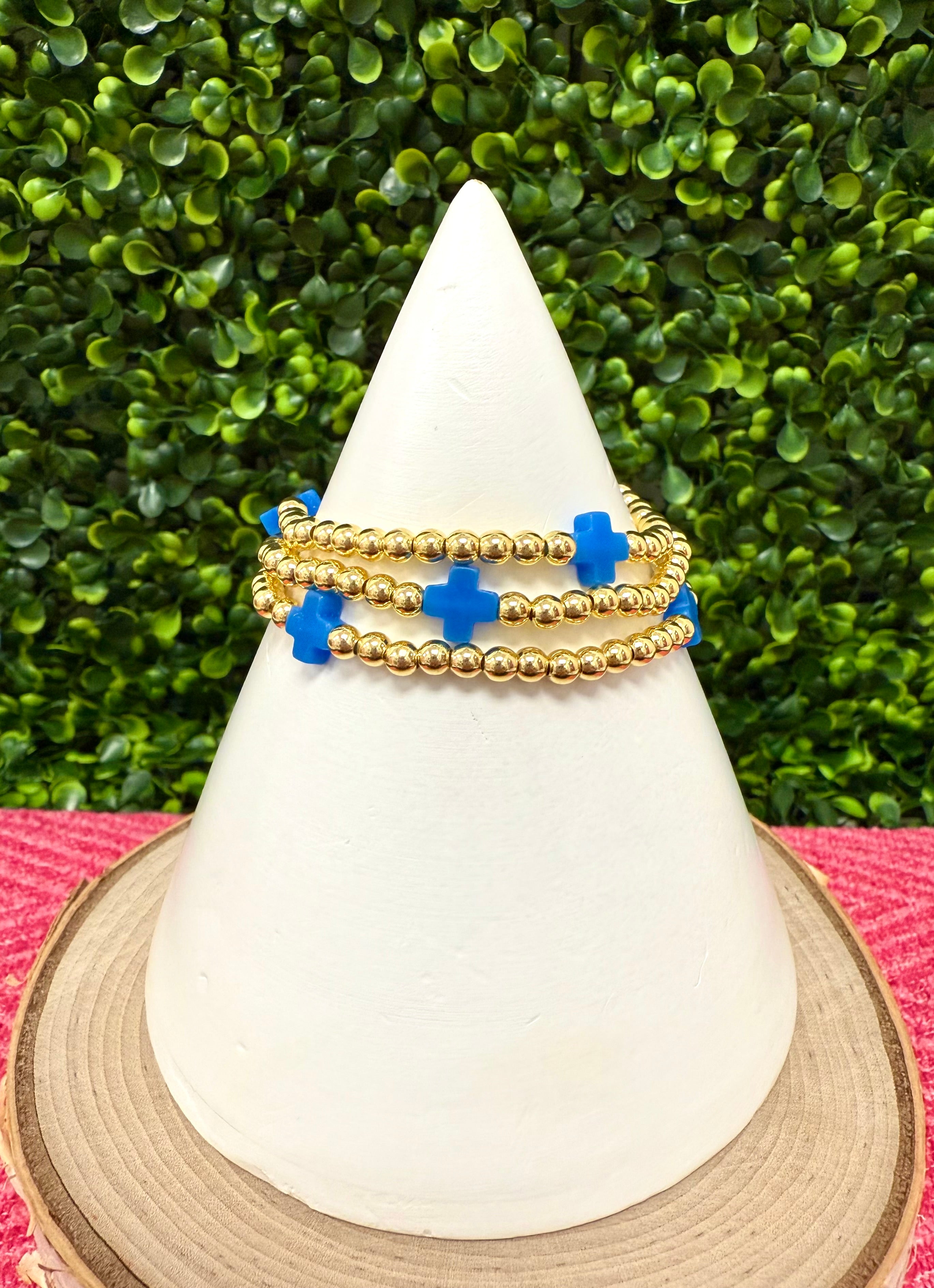 Color Cross Bracelet (Gold Dipped)