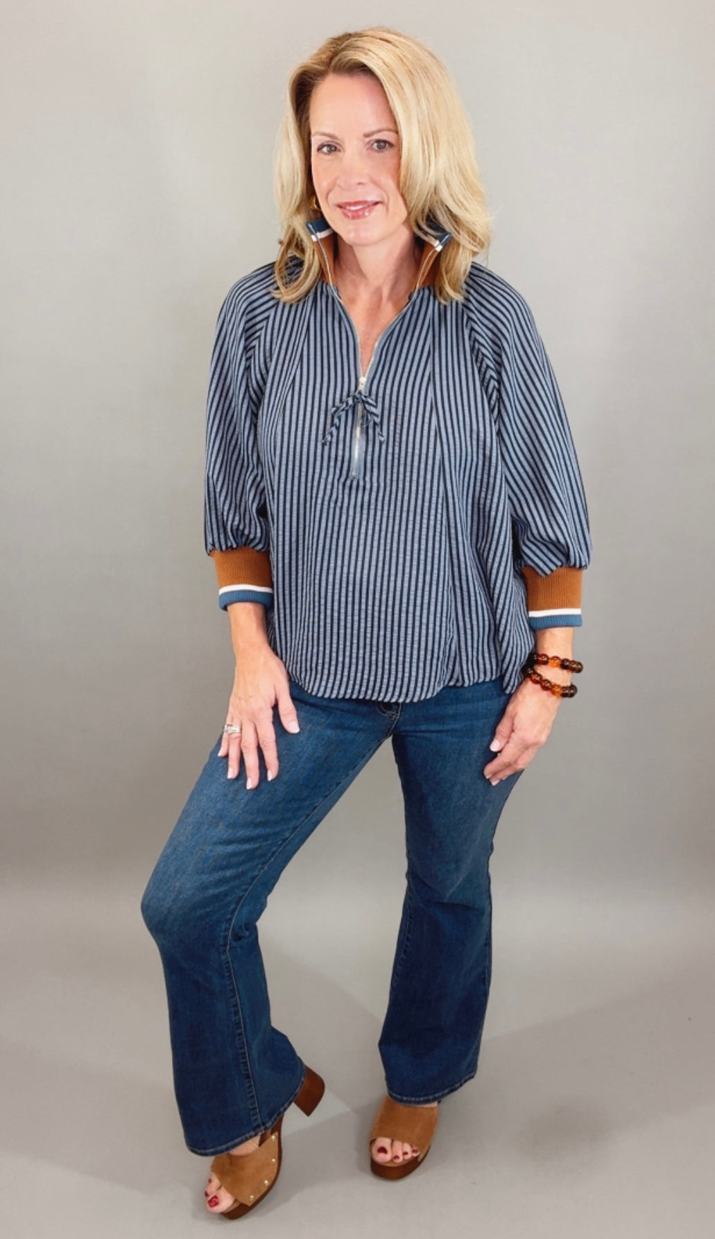 Striped Horizon Top (navy)