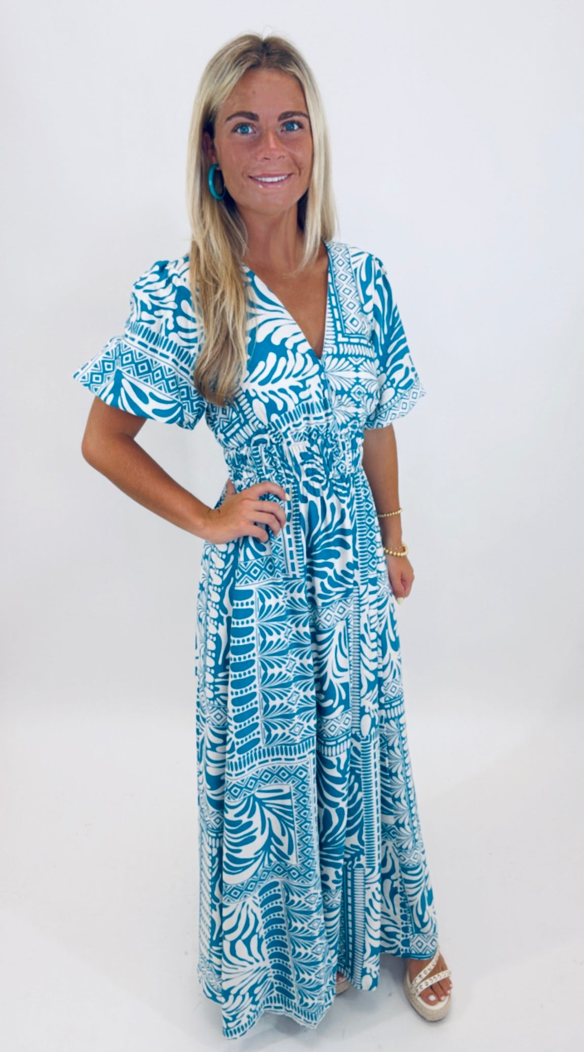Seaside Bloom Maxi Dress