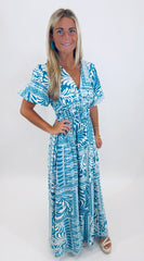 Seaside Bloom Maxi Dress