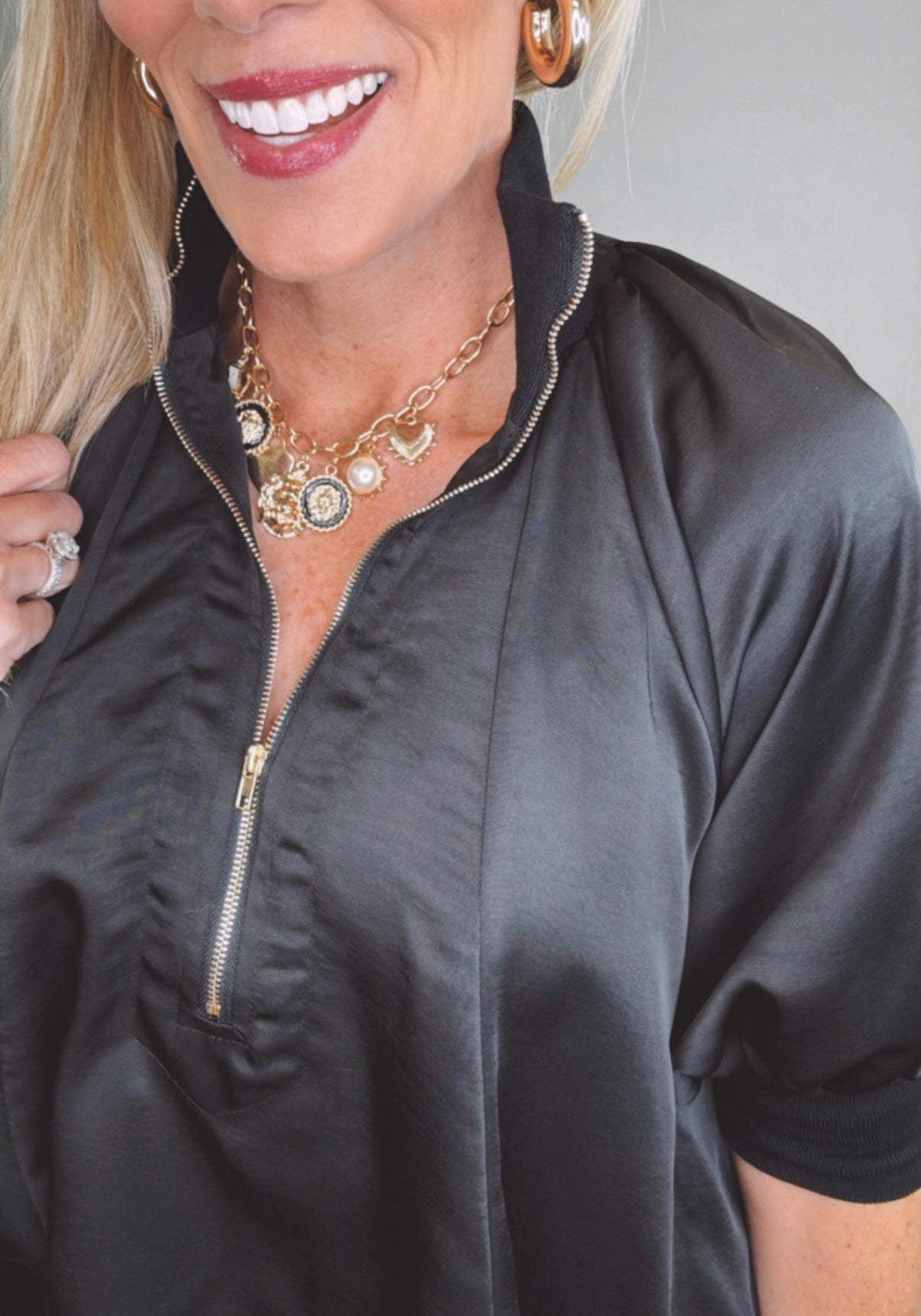 Zip Vogue Top (black)