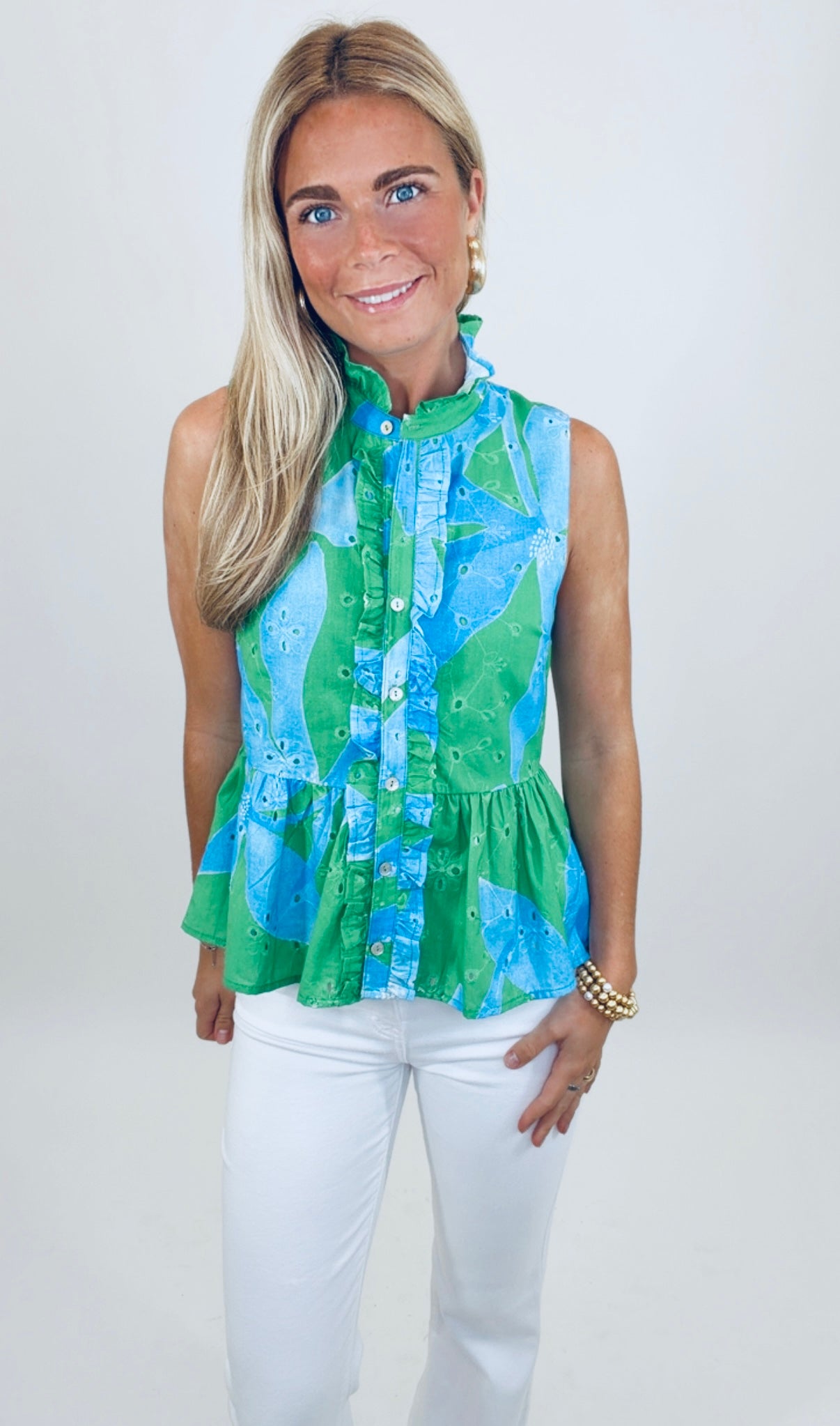 Flounce Factor Top (green)