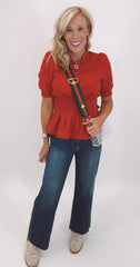 Tuck & Tailor Top (red)