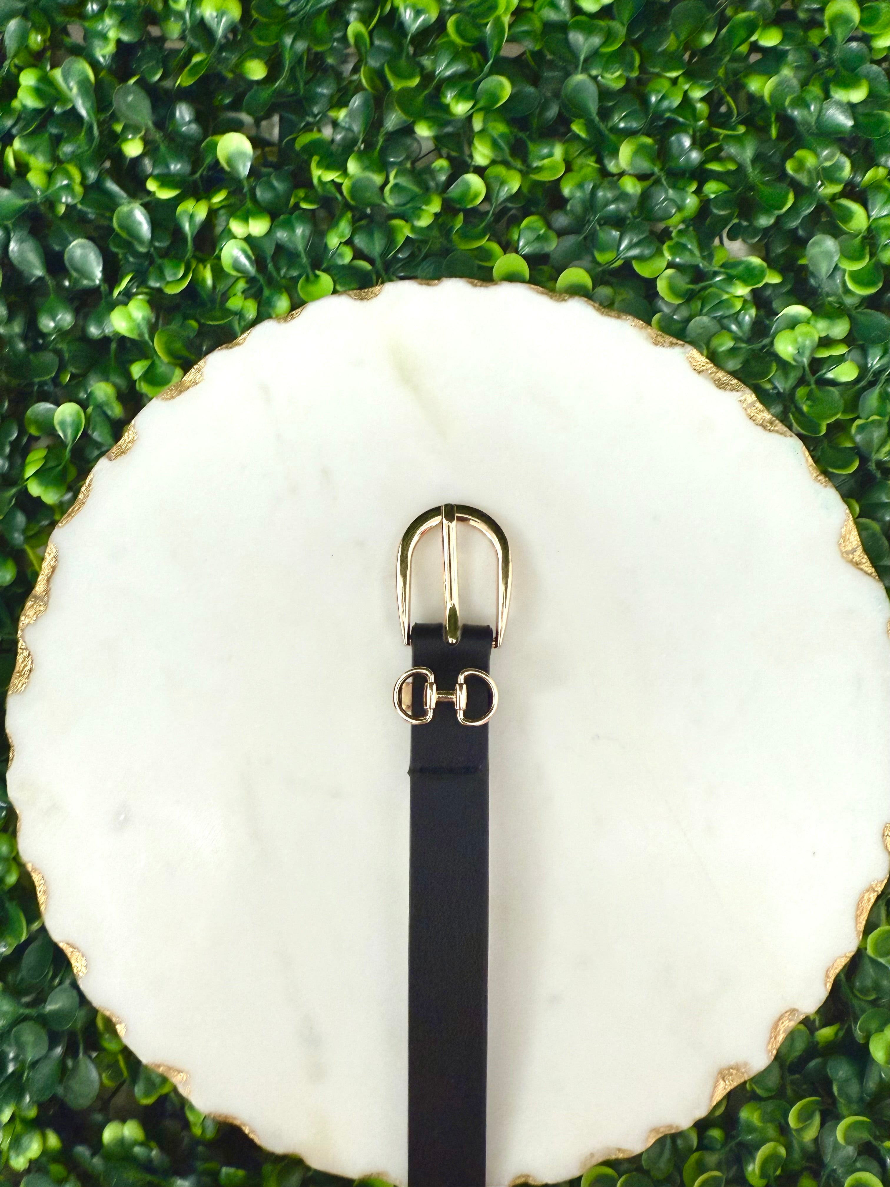 Skinny Horsebit Belt