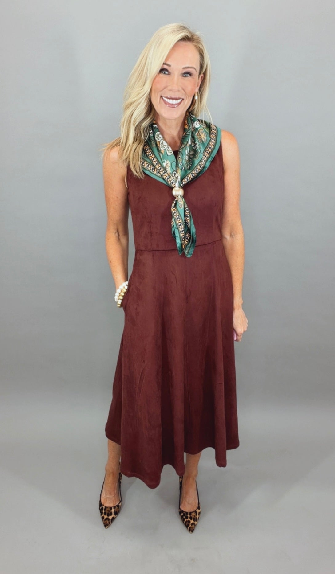 Suede to Order Dress (garnet)